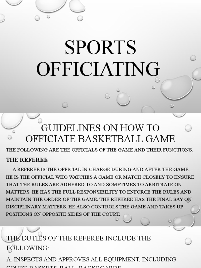 Sports Officiating | PDF | Volleyball | Referee