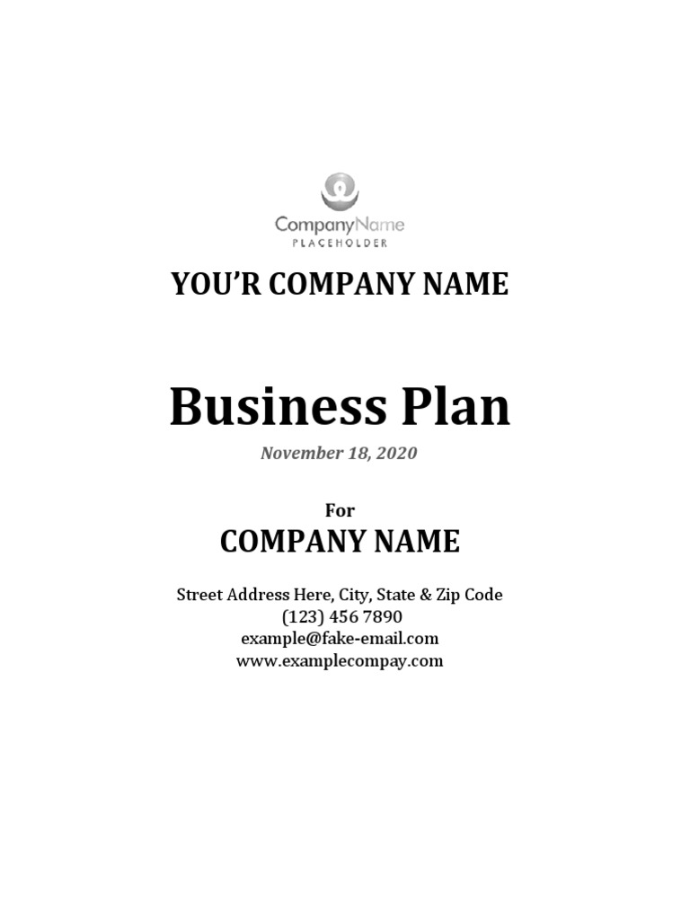 Comprehensive Business Plan Template | PDF | Pricing | Marketing