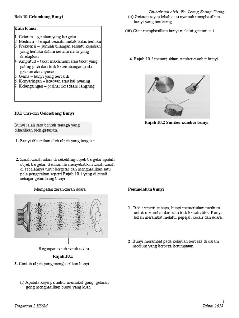 Bab 10 Gelombang Bunyi Pdf