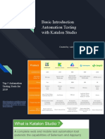 Basic Introduction Automation Testing With Katalon Studio