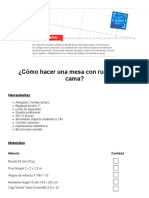 ¿Cómo Hacer Una Mesa Con Ruedas para Cama - Hágalo Usted Mismo PDF