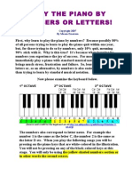 Play The Piano by Numbers or Letters