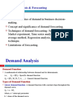 Demand Analysis & Forecasting: Unit 2