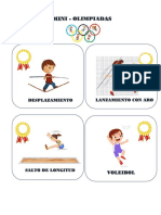 Tablero Mini-olimpiadas Preescolar