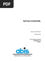 Self-Test OOAD/UML: Training & Consulting Training & Consulting