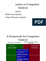 I. Approaches To Competitor Analysis: Structural Analysis Behavioral Analysis Game-Theoretic Analysis