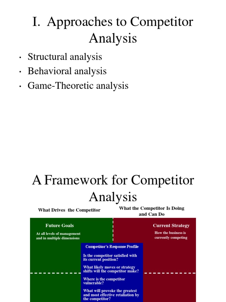 Competitor Analysis Framework Overview | PDF