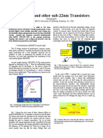 3D Finfet and Other Sub-22Nm Transistors: Chenming Hu Dept. of Eecs, University of California, Berkeley, Ca., Usa