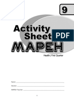 Activity Sheet Health 1