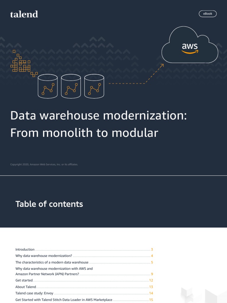 AWS - Data Warehouse Modernization Ebook | PDF | Data Warehouse | Cloud ...