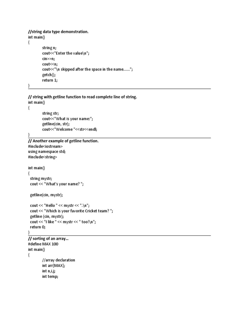 string Data Type Demonstration PDF Inheritance (Object Oriented