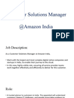 Customer Solutions Manager @amazon India