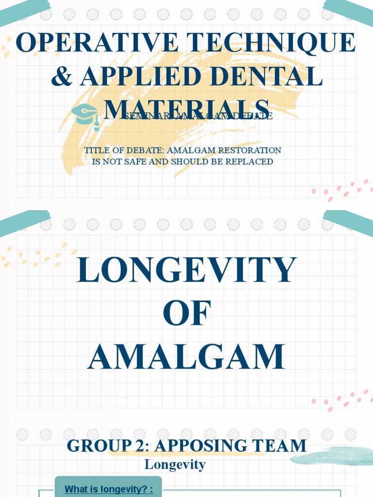 Debate Amalgam Oppose PDF Dental Composite Building Materials