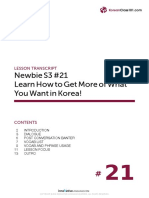 Newbie S3 #21 Learn How To Get More of What You Want in Korea!