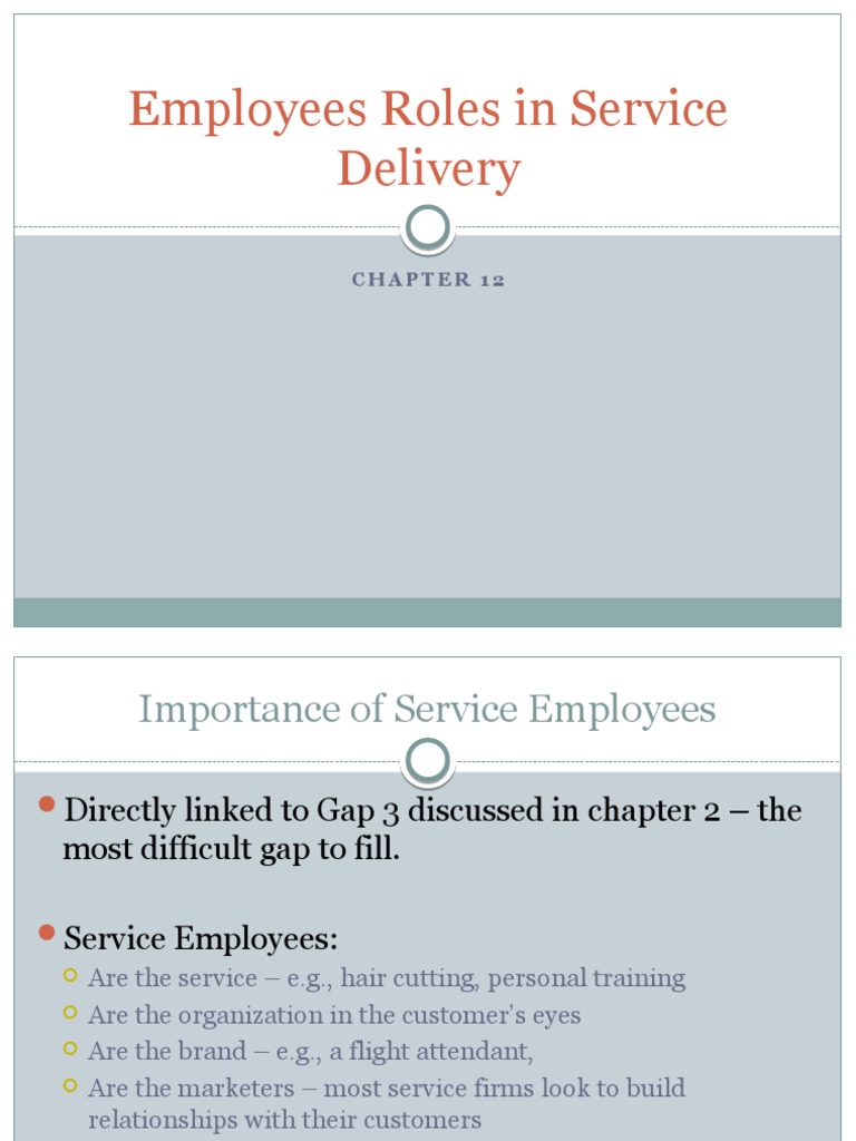 Employee Roles in Service Delivery | PDF | Competence (Human Resources ...