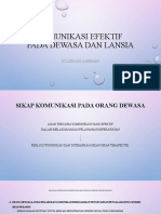 Komunikasi Efektif Pada Orang Dewasa Dan Lansia