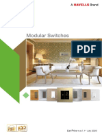 Modular Switches: List Price W.E.F. 1 July 2020