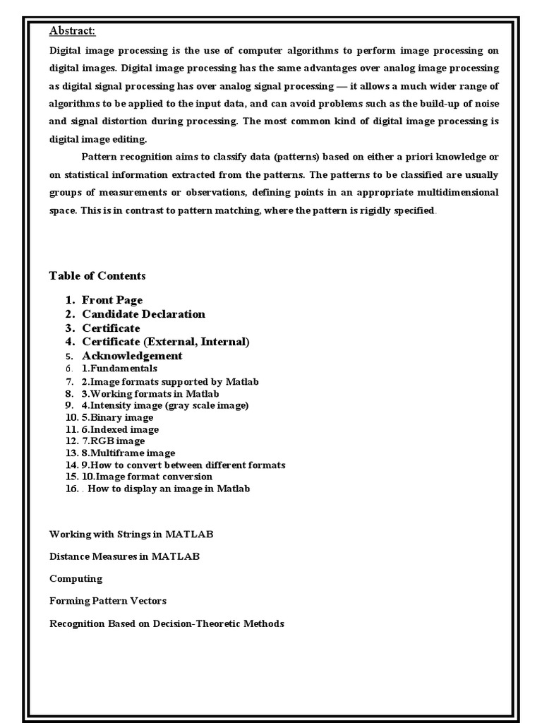Project Report For Digital Image Processing Java Virtual Machine