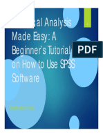Elective Statistical Analysis Made Easy A Beginners Tutorial On How To Use SPSS Software Hecht