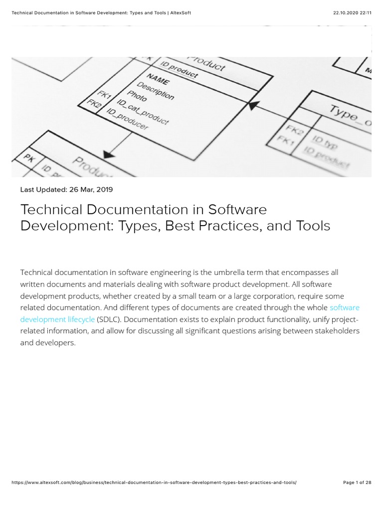 Technical Documentation in Software Development: Types and Tools ...