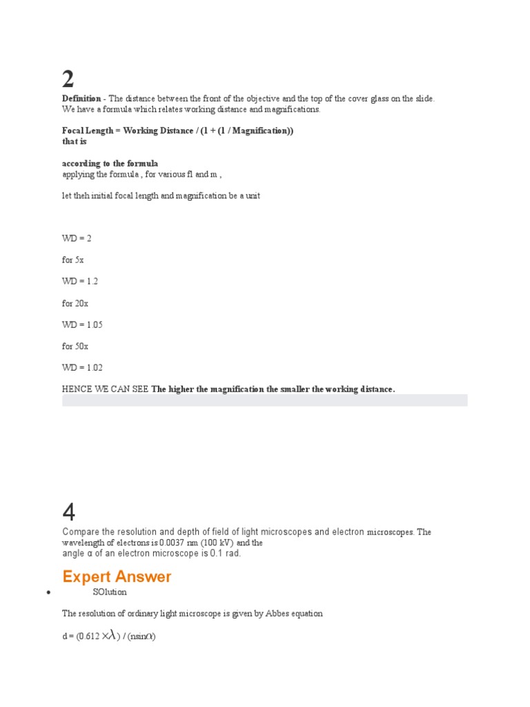 Expert Answer: Definition - The Distance Between The Front of The ...