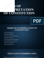 Modes of Interpr of Constitution