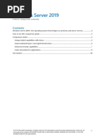 Windows Server 2019: Feature Comparison Summary