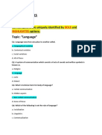 Mcqs of Sociolinguistics