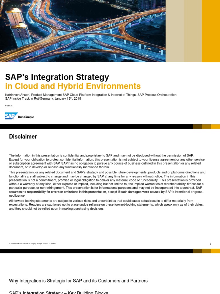 SAP's Integration Strategy: in Cloud and Hybrid Environments | PDF ...