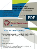 Smes and Entrepreneurship Policy: European Actions For Women Entrepreneurs