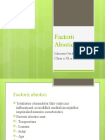 Factorii abiotici