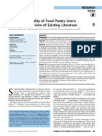 The Dietary Quality of Food Pantry Users: A Systematic Review of Existing Literature