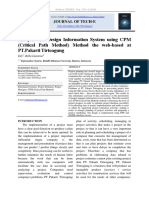 Analysis and Design Information System Using CPM (Critical Path Method) Method The Web-Based at PT - Pakarti Tirtoagung