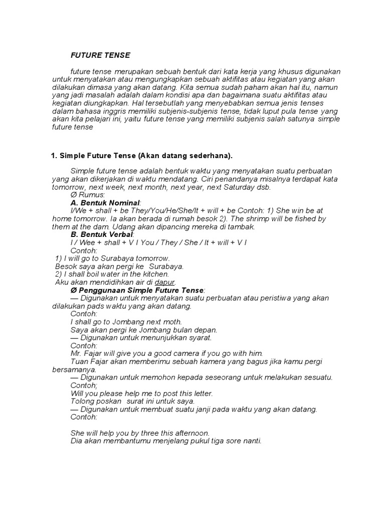 Penggunaan Tenses dalam Bahasa Inggris | PDF | Kesehatan Holistik