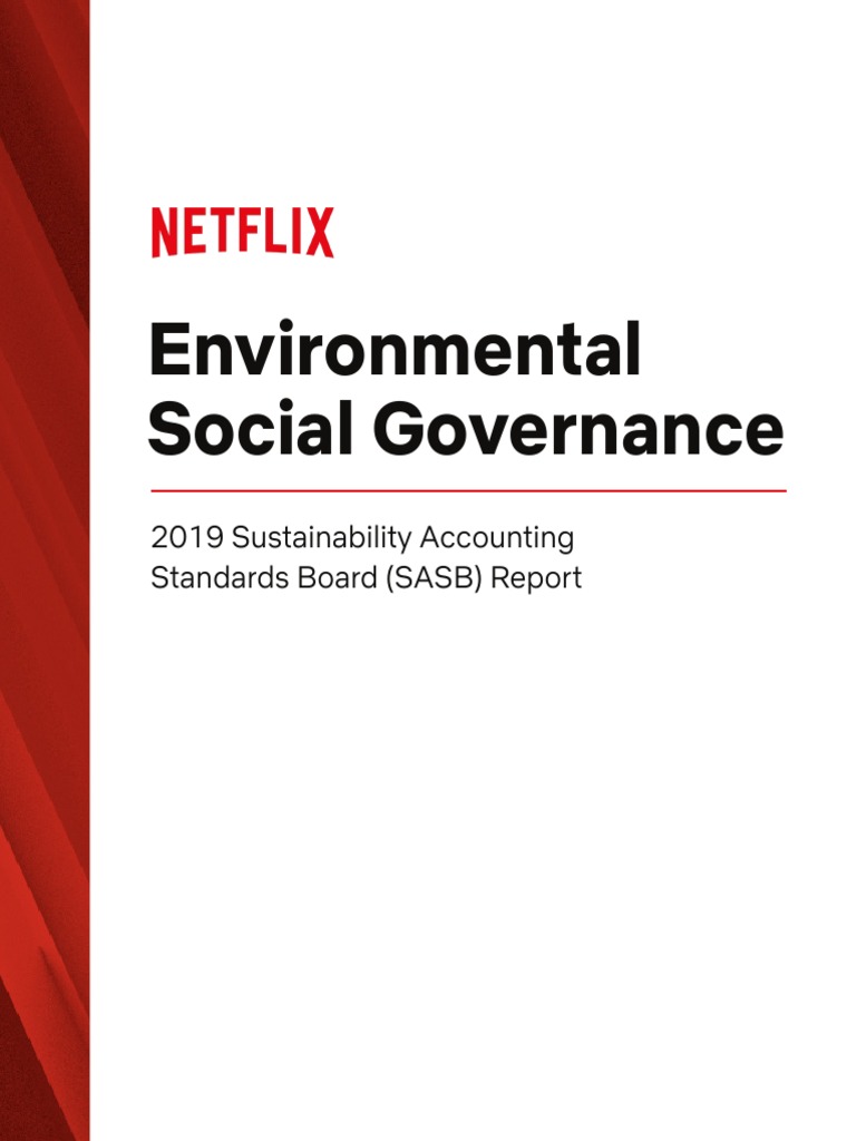 Environmental Social Governance: 2019 Sustainability Accounting ...