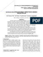 Advanced Simulations For Mobility Predictions in Variable Terrain Profiles