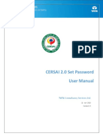 CERSAI 2.0 Set Password User Manual: TATA Consultancy Services LTD