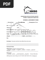 Home Health Solutions Group Home Companion Services: Nursing Assessment Form - Recertification