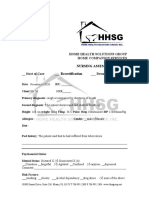 Home Health Solutions Group Home Companion Services: Nursing Assessment Form - Recertification
