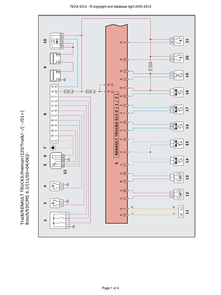 Renault Premium EDC BOSH Wiring Diagrams PDF PDF