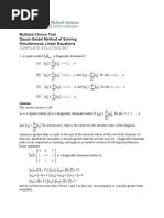 Multiple-Choice Test Gauss-Seidel Method of Solving Simultaneous Linear Equations