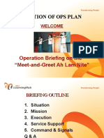 Presentation of Ops Plan: Operation Briefing On The "Meet-and-Greet Ah Lam Nite"