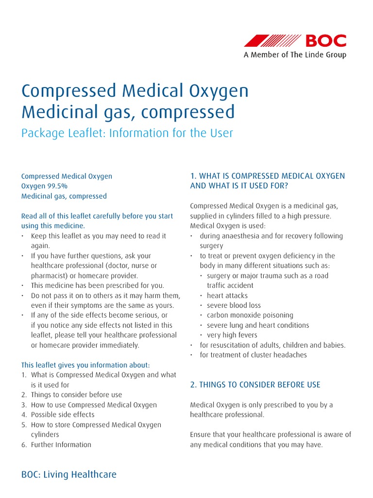 Safe Uses of Medical Oxygen PDF Adverse Effect Oxygen