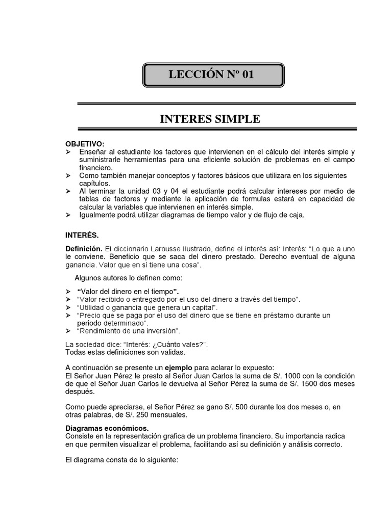 Calculating Simple Interest: Factors, Formulas, and Examples | PDF ...