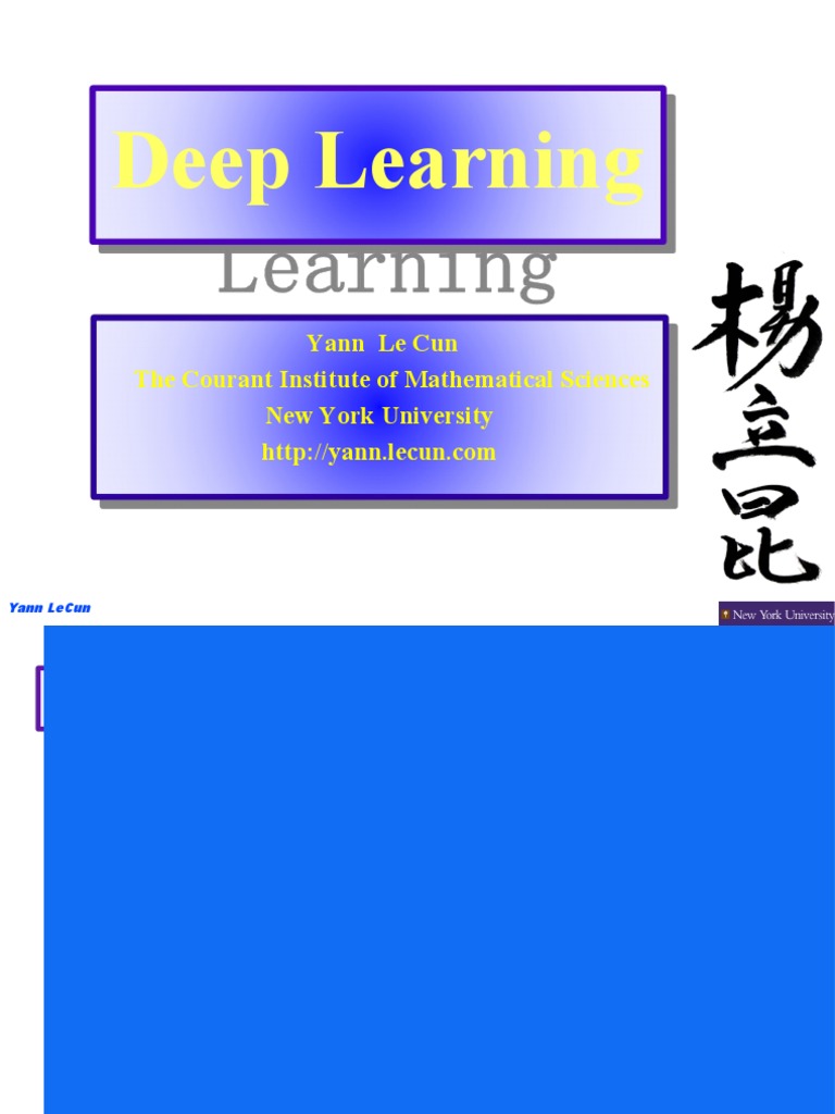 Cover page of Deep Learning Insights PDF by Yann LeCun