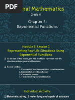 GenMath Module 5 Lesson 2-Representing Real Life Situation Using Exponential FCN