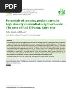 Potentials of Creating Pocket Parks in High Density Residential Neighborhoods: The Case of Rod El Farag, Cairo City