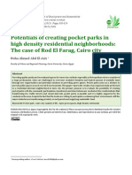 Potentials of Creating Pocket Parks in High Density Residential Neighborhoods: The Case of Rod El Farag, Cairo City
