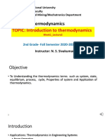Thermodynamics: TOPIC: Introduction To Thermodynamics