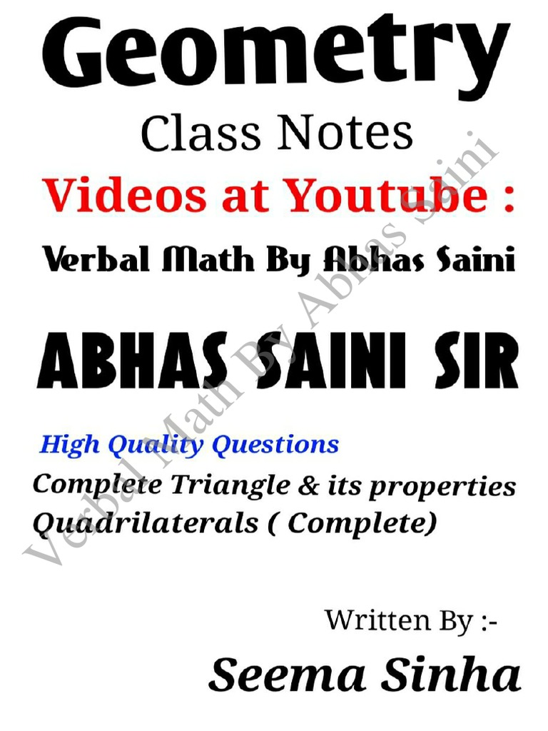 Verbal Math by Abhas Saini PDF | PDF